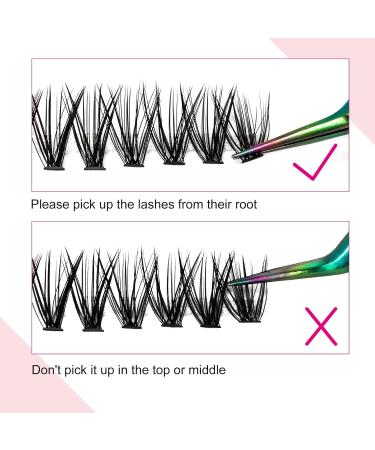 Fadlash 14mm D Curl Cluster Eyelash Extensions - 30 Root Individual Lashes, 0.07mm Thickness - Buy Online on SooperMarket.com
