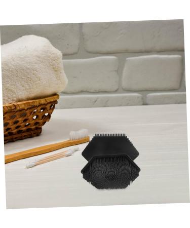 FOYTOKI Face Brush Face Exfoliator Facial Cleansing Brush Exfoliator Facial Wash Brush Facial Scrubber Exfoliator Facial Cleansing Brush for Blackhead Silicone Face Cleansing Brush 6.50X6.50X4.00CM Black - Buy Online on SooperMarket.com