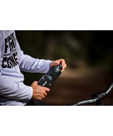 Zefal Sense Soft No Mud Bicycle Bottle - 800ml BPA-Free MTB Water Bottle with Mud Protection - Smoke Black - Buy Online on SooperMarket.com
