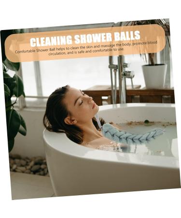 NOLITOY 2pcs Portable Bath Balls - Exfoliating Shower Loofah & Body Scrubber - Comfortable Cleaning Sponges for Adults - Buy Online on SooperMarket.com