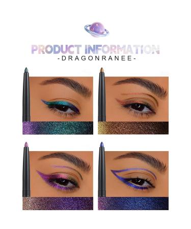 Buy Glitter Eyeshadow Sticks - 4pcs Waterproof Cream Eyeshadow Pencil | Long Lasting Shimmer & High Pigmented Eye Brightener | Multiuse Makeup Stick #052 - Buy Online on SooperMarket.com