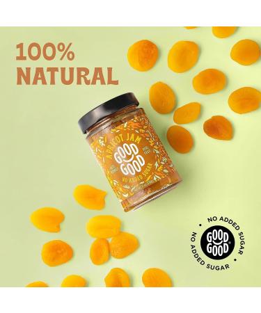 GOOD GOOD Sweet Apricot Jam - Keto Friendly - Low Calorie and No Added Sugars - Vegan - Gluten Free - Preserves - 330g x 2 - Buy Online on SooperMarket.com