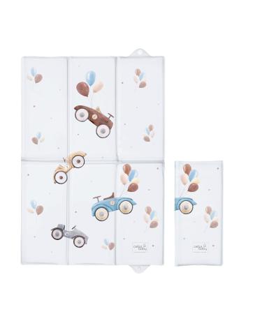Ceba Baby Portable Baby Changing Mat Changing Mat for on the go washable 60x40 cm - Retro Cars Retro Cars
