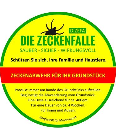 Dizefa The tick trap (10 cans) - the original - tick defense for your garden i Means against ticks I Innovative protection for humans & pet I FSME & LyReliosis infection lower risk
