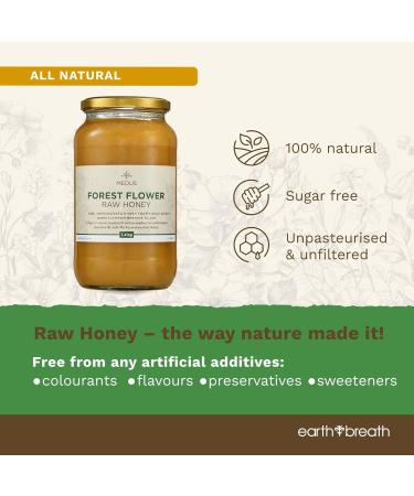 Earthbreath Forest Flower Raw Honey 1.4 kg - Pure Dark Unpasteurised & Unfiltered - Natural Sweetener for Cooking & Beverages - 1.4 kg (Pack of 1) - Buy Online on SooperMarket.com