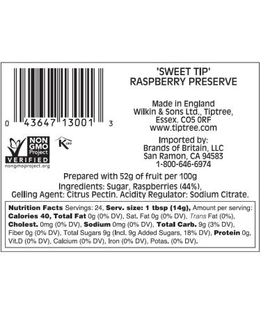 Tiptree - Sweet Tip Raspberry Conserve 6 x 340g - Buy Online on SooperMarket.com