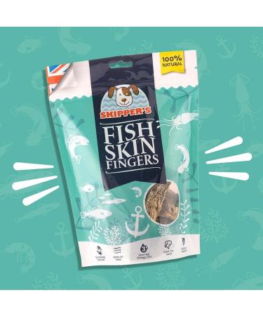 SKIPPER'S Fish Skin Jerky Fingers 250gm - Gently Air Dried Good for Teeth & Digestion Remove Plaque & Tartar Essential Omega 3 Oils 100% Natural Healthy Low Fat & Grain Free Dog Treats & Chews 250 g (Pack of 1) - Buy Online on SooperMarket.com