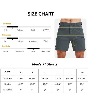 FitsT4 Men's Cargo Hiking Shorts 7 Inch - Water Resistant, Quick Dry, Lightweight - Black X-Large - Buy Online on SooperMarket.com