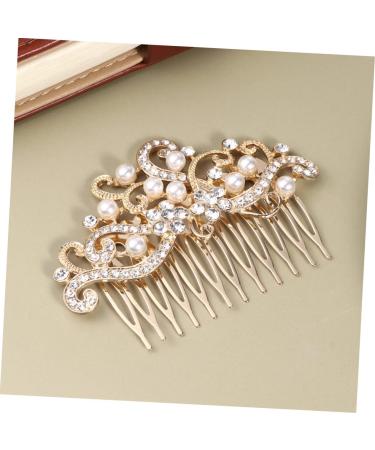 HAPINARY Hair Ornament Bridal Hair Clip Metal Hair Clips Veil Comb Wedding Crystal Hair Combs Barrettes for Women Bridal Veil Rhinestone Bobby Pins Fashion Headwear Accessories Bride French - Buy Online on SooperMarket.com