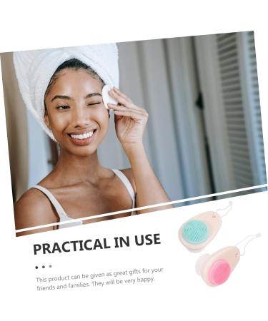 FRCOLOR Pack of 6 Double-Sided Facial Cleansing Brush Female Face Brush Deep Cleansing Brush Silicone Clean Facial Toner Painted Handle 3D Household Cleansing Milk - Buy Online on SooperMarket.com