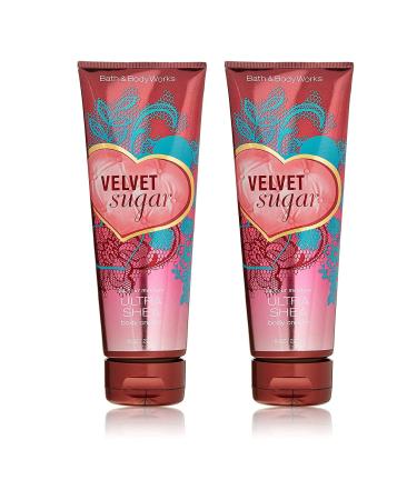 Bath and Body Works Velvet Sugar 2 Pack Ultra Shea Body Cream 8 Oz. (Velvet Sugar)