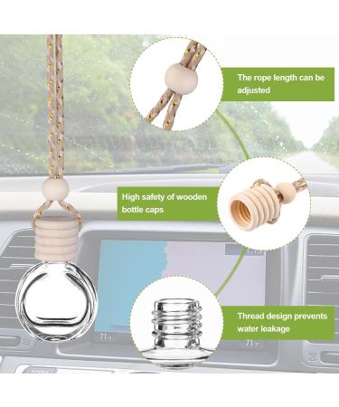 20 Pack 8ml Car Hanging Perfume Bottle Car Air Freshener Perfume Empty Bottle Refillable Pendant for Essential Oils Fragrance Aromatherapy Bottle Ornament Decor - Buy Online on SooperMarket.com