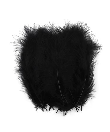 100pcs 4-6 Black Feathers for Crafts and Dreamcatcher Making  Fringe Trim and DIY Projects  Colored Feathers Material black 100Pcs