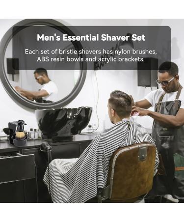 3-in-1 Men's Shaving Kit: Shaving Brush & Bowl Set with Safety Stand - Portable Shave Accessories - Buy Online on SooperMarket.com