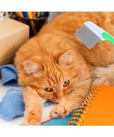 Premium Stainless Steel Dog & Cat Comb - Flea Comb for All Hair Types (Green) - Perfect for Short Medium & Long Hair Pets - Buy Online on SooperMarket.com