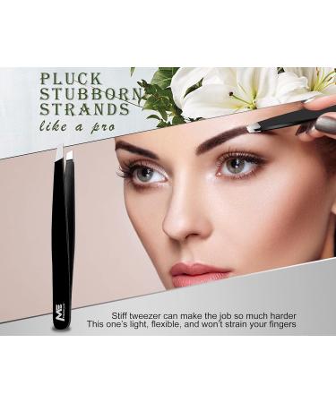 MAXEQUIP Stainless Steel Facial Tweezers for Men and Women - Professional Precision Eyebrow & Ingrown Hair Removal Tool - Buy Online on SooperMarket.com