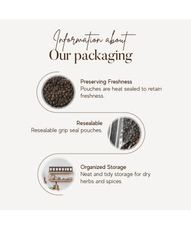 Premium Whole Black Peppercorns - 250g Resealable Pouch | Natural Rich Flavor | Perfect for Grinder Refill - Buy Online on SooperMarket.com