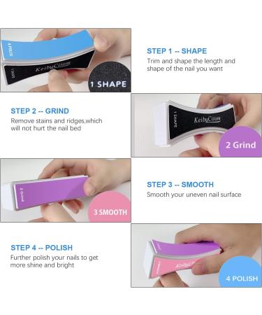 Professional Nail Buffer Set - 4-Sided Nail Files and Buffers for Shaping and Polishing - Natural Nail Shiner Buffer Blocks - Ideal for Nail Art and Gel - 2 Pcs - Buy Online on SooperMarket.com