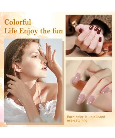 Gel Nail Kit Set with 6 Colors, 54W UV Lamp, Glossy & Matte Top/ Base Coat - Pink, Gray, White Gel Polish Starter Kit for DIY Nail Art at Home - Buy Online on SooperMarket.com