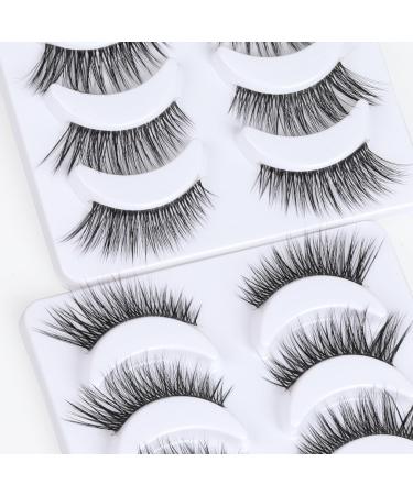 Dyafin 3D Eyelash Set - 8 Pairs of Natural Reusable Handmade Fake Lashes | Lightweight & Comfortable - Buy Online on SooperMarket.com