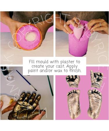BabyRice Large Hand and Foot Casting Kit w/ Metallic Paint (Rose Gold) - Buy Online on SooperMarket.com