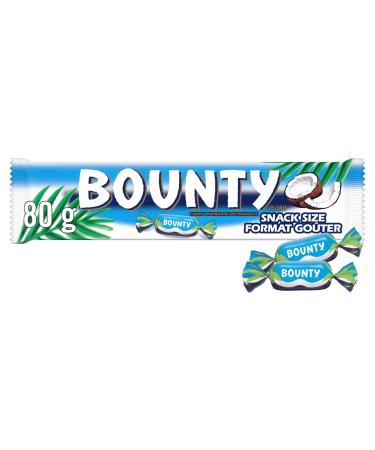 BOUNTY Coconut Milk Chocolate Minis 8 Fun Size Bars 80g (Pack of 20)