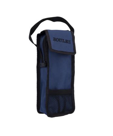 Engelhart - Bag for 3 Boules Game Boule Bag with Carrying Handle Opening at the Top Size 23 x 8.5 x 3.5 cm Blue