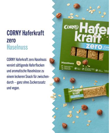 Oat Bar Corny Haferkraft Zero Hazelnut - No Added Sugar 125 kcal Vegan Bulk 48x35g - Healthy Snack for Shipping Worldwide - Buy Online on SooperMarket.com