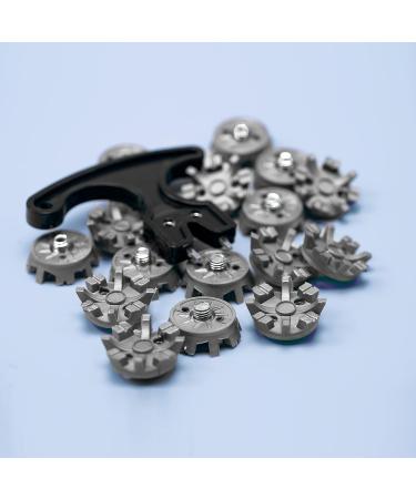 SOLM8 Screw-in Spikes Replacement for Golf Shoes & Cricket Spikes | Easy to Install Metal Threading | 1/4 Inch Size (23 Count + 1 Spanner) - Buy Online on SooperMarket.com