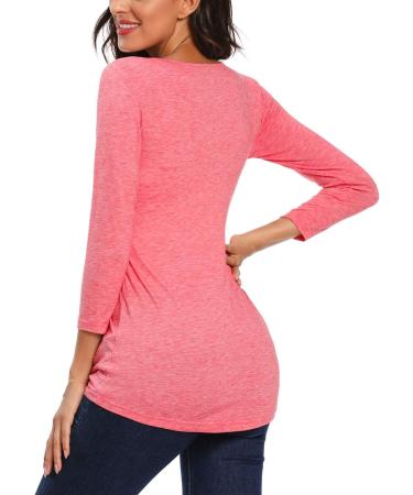 Love2Mi Maternity Nursing Shirt - Layered Wrap Design in L-pink - Women's Maternity Top - Buy Online on SooperMarket.com
