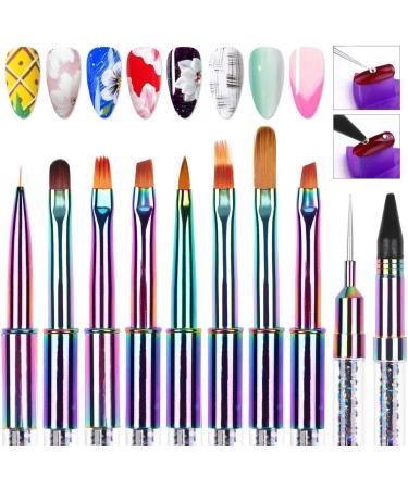 Lanlousy Double-Point Drill Pen Nail Art Acrylic UV Gel Extension Builder Flower Painting Pen Manicure Tool 9 9# - Buy Online on SooperMarket.com