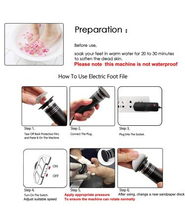 Upgraded Electric Callus Remover - Adjustable Speed & 60 Replacement Sandpaper Discs - Professional Pedicure for Men & Women - Black - Buy Online on SooperMarket.com
