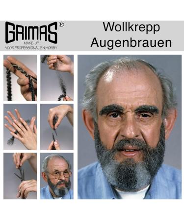 Grima's Woolenk 1m White 01 - Premium Braided Colored Sheep Wool for Beards Chops Eyebrows & Body Hair Creation - Buy Online on SooperMarket.com