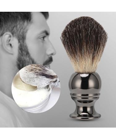 Ankroyu Men's Shaving Brush - Portable Stainless Steel Handle Beard & Facial Cleaning Tool - Perfect for Travel & Salon Use - Buy Online on SooperMarket.com