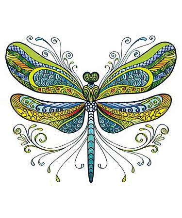 Dopetattoo 6 Sheets Temporary Tattoos Dragonfly Fake tattoos