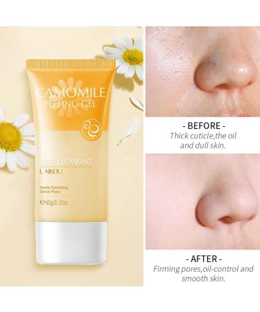 Chamomile Exfoliating Gel - Deep Cleansing Pore Tightening & Hydrating (60g) | Gentle Exfoliation for Improved Skin Tone - Buy Online on SooperMarket.com