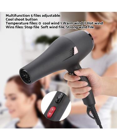 Hot Cold Wind Hair Dryer 2000W Hair Dryer Blower Hot Cold Wind Hair Dryer for Hair Styling with 2 Nozzle(US Plug 110V) - Buy Online on SooperMarket.com