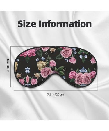Shop Black Background Rose Soft Sleep Eye Mask | Breathable Eye Patch for Women | Ideal for Travel & Relaxation - Buy Online on SooperMarket.com