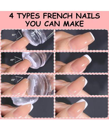 YUNAI French Tip Nail Stamp Kit | Soft Silicone Jelly Clear Stamper Set for DIY Manicure | Professional Nail Seal Stamp Tools - Buy Online on SooperMarket.com