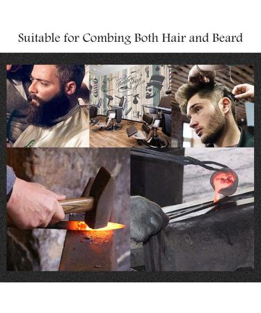 Folding Stainless Steel Beard Comb with Round Teeth - Pocket Size for Household, Barber & Salon Use (2#) - Buy Online on SooperMarket.com