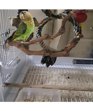 PINVNBY Natural Parrot Perch Stand Wild Grape Stick Toy for Small Birds - 2PCS - Buy Online on SooperMarket.com