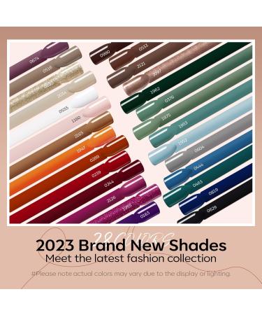 Modelones Gel Nail Kit 28 Colors Fall Winter Gel Nail Polish Set with Lamp - DIY Home Nail Curing Kit for Women - Buy Online on SooperMarket.com