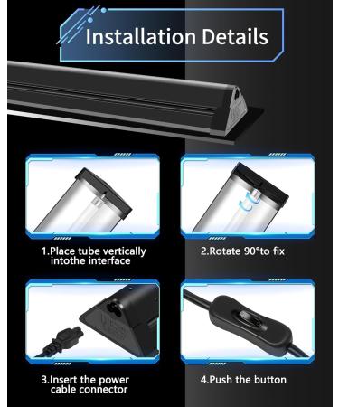 LUCKY HERP T5 Reptile Light Fixture Combo Kit 24W - 30% UVA + 10% UVB - 100-250V - Ideal for Amphibians, Tortoises, Lizards, and Bearded Dragons - Buy Online on SooperMarket.com