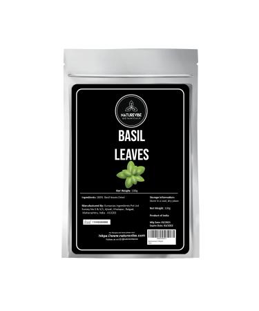 Naturevibe Botanicals Organic Basil Leaves (100gm)..Packaging may vary