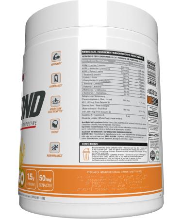 EHP Labs Beyond BCAA Powder Amino Acids Supplement for Muscle Recovery - 8g of Sugar Free BCAAs Amino Acids Post Workout Recovery Powder & 10g of EAA Amino Acids Powder - 60 Servings (Mango) - Buy Online on SooperMarket.com