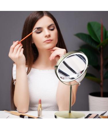 Zelaxy 8 Rechargeable Makeup Vanity Mirror with Lights - Double Sided 1X 10X Magnifying, 3 Color Lighting, Touch Sensor Dimming, Bronze - Buy Online on SooperMarket.com