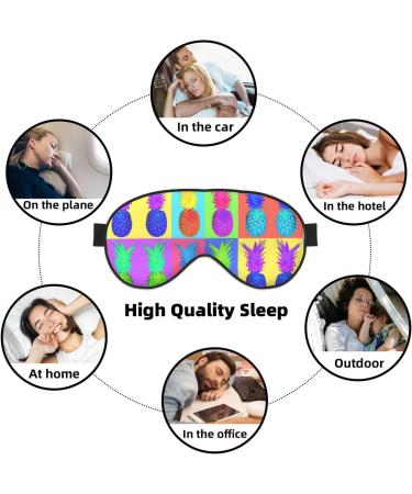 Colorful Pineapple Soft Sleep Eye Mask | Breathable Eye Patch for Travel & Relaxation - Shop Now - Buy Online on SooperMarket.com