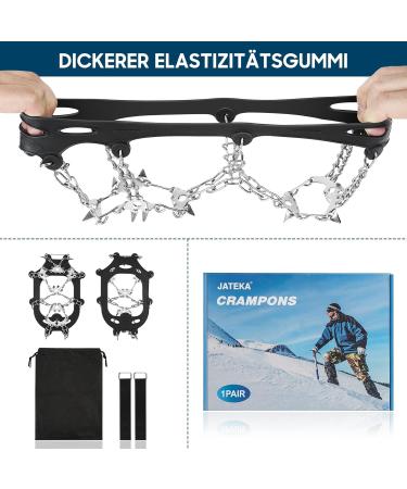 Jateka 24 Teeth Stainless Steel Crampons - Anti-Slip Spikes for Winter Walking Mountaineering & Trail Running - Adult & Kids Size - Buy Online on SooperMarket.com