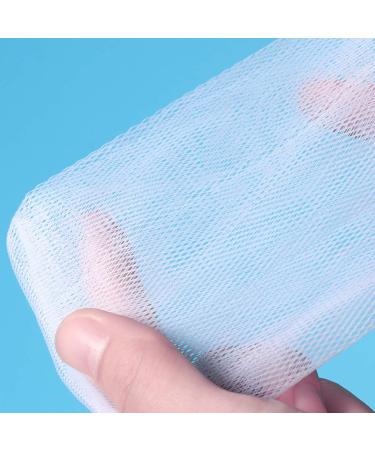 Healifty 20Pcs Exfoliating Mesh Soap Saver Bags - Handmade Bubble Foam Net for Longer-Lasting Soap | White - Buy Online on SooperMarket.com