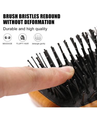 olelo Natural Wooden Paddle Hair Brush - Eco-Friendly Beech Scalp Massage Brush for Thick, Curly, Thin, Long, Short, Wet or Dry Hair - Square Black - Women, Men, Kids - 1 Count - Buy Online on SooperMarket.com